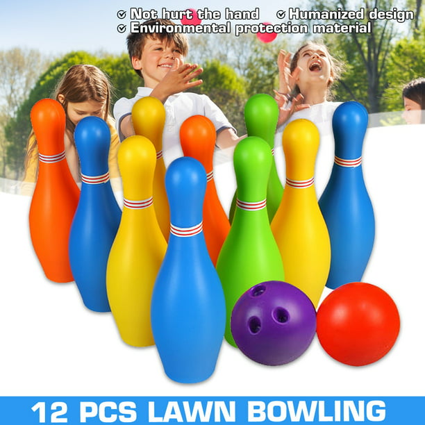 Digital Toys Ornament for Preschoolers and School-Age Child Indoor /& Outdoor Games Toy Gifts FLAZA Toddler Outdoor Toys Kids Bowling Set Includes 6 Pins and 2 Balls Boys /& Girls